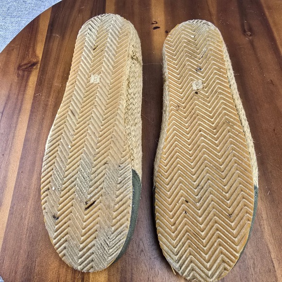 Disney Mickey Mouse Olive Green Sequin Espadrille Slip On Shoes Size 8 - Picture 6 of 15